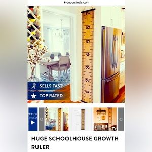 Huge schoolhouse canvas growth ruler!!